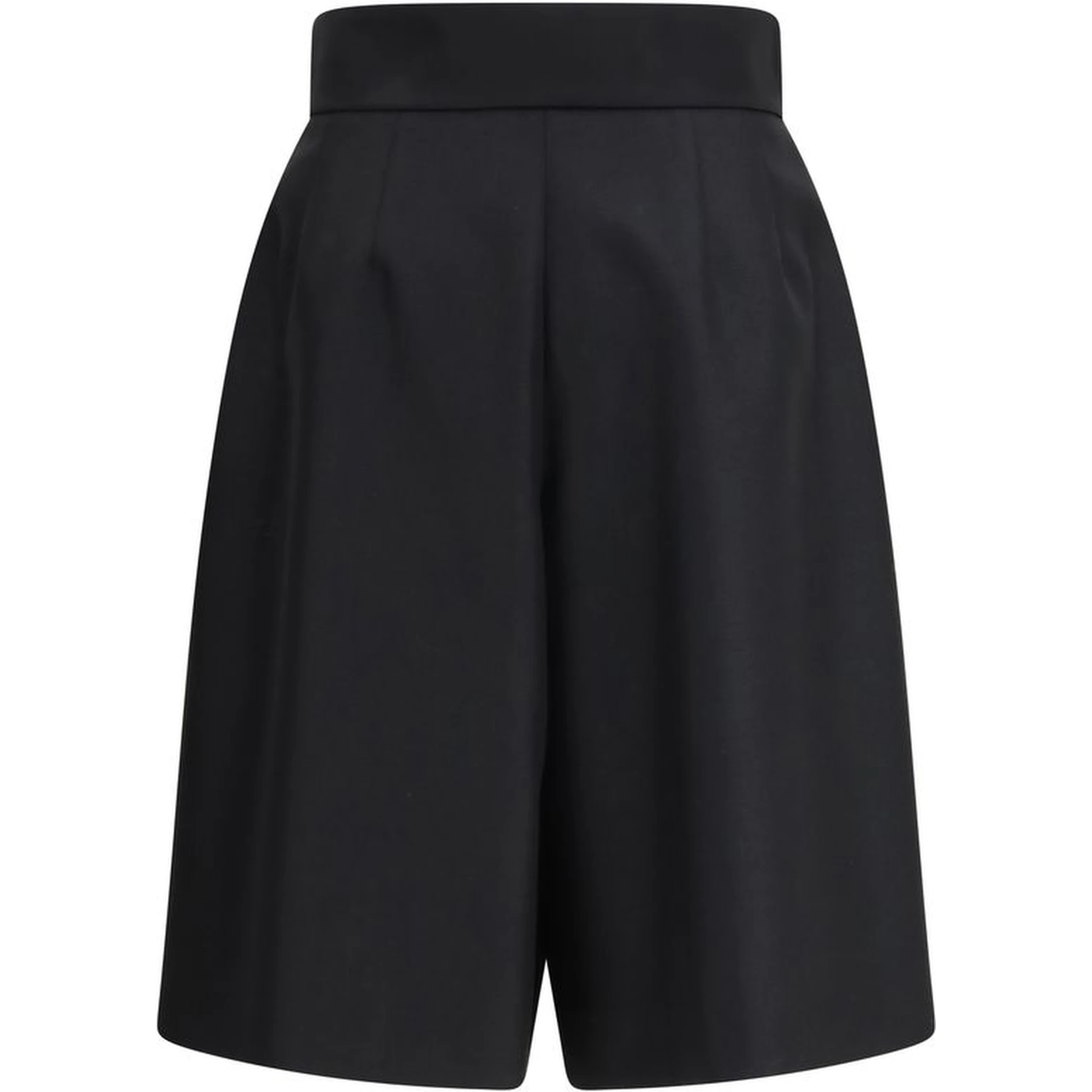 Black Wool Bermuda Shorts