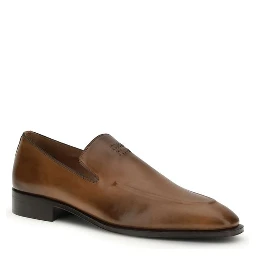 Brown Calf Leather Bos Taurus Slip-On Loafers