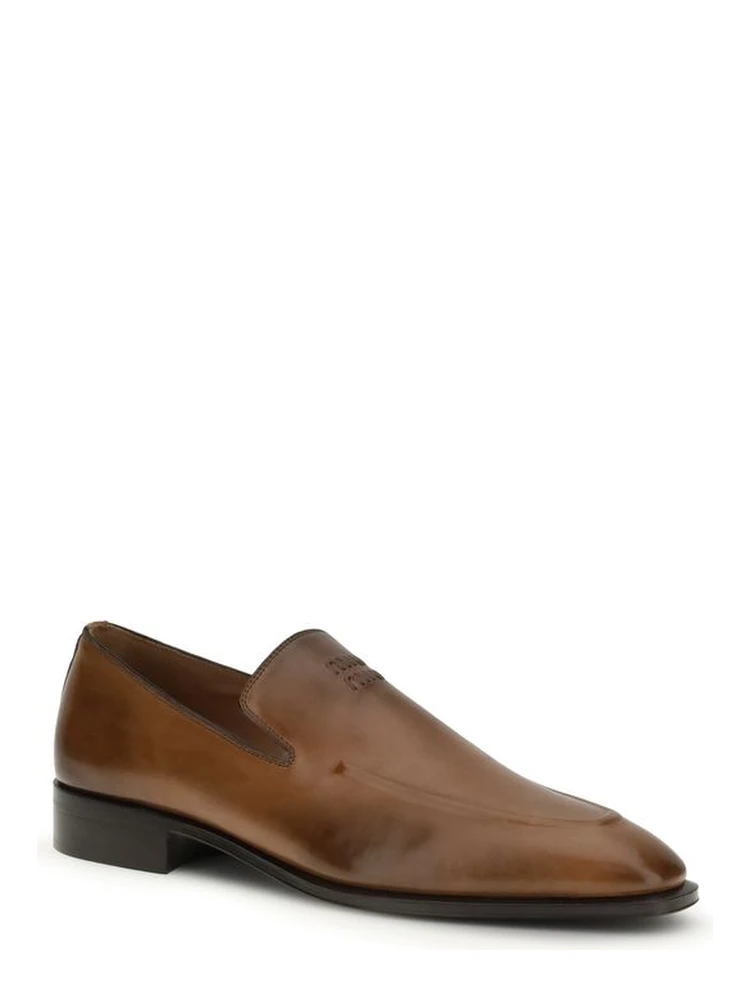 Brown Calf Leather Bos Taurus Slip-On Loafers alternative