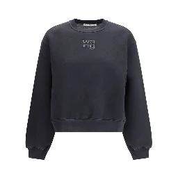 Black Cotton Sweatshirt