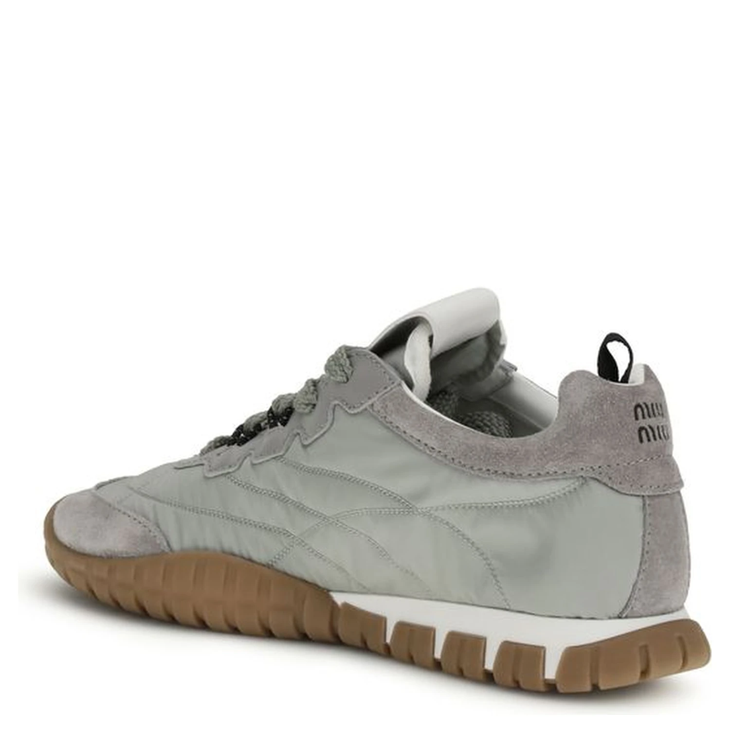 Gray Recycled Polyamide Athletic Sneakers