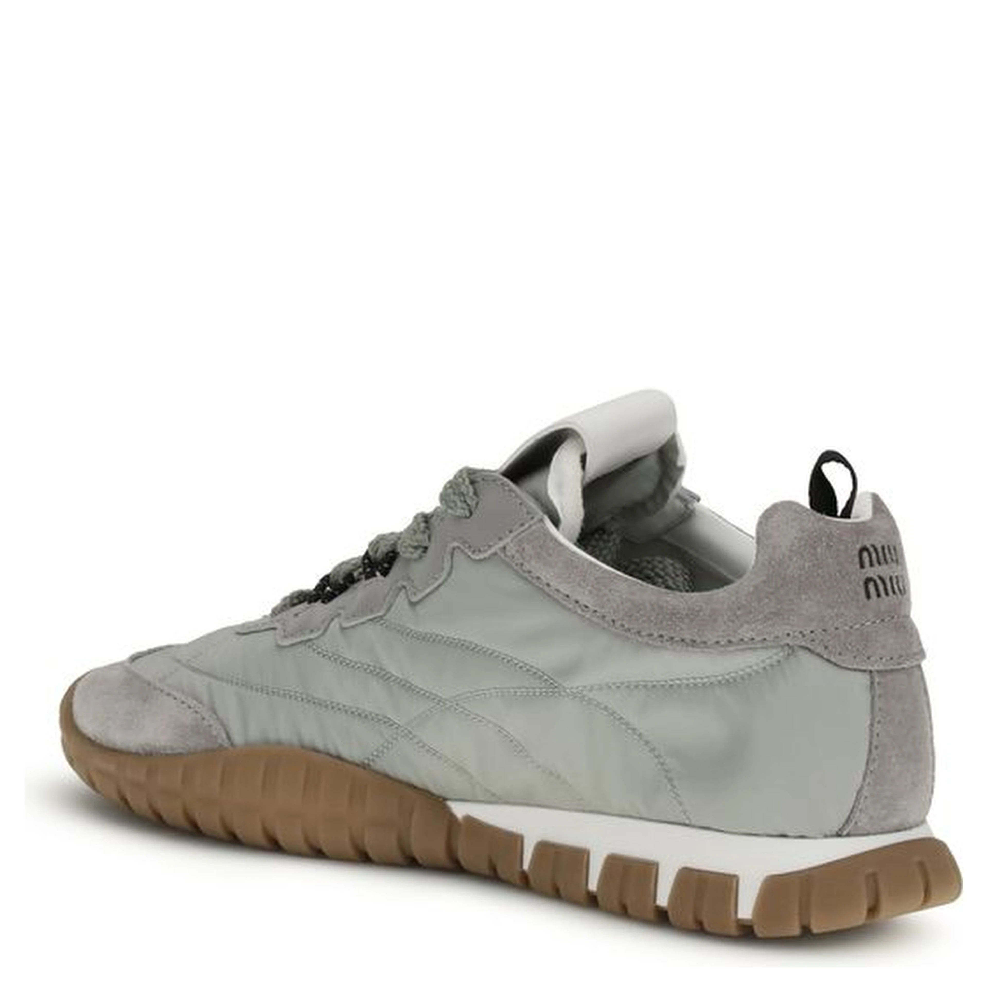 Gray Recycled Polyamide Athletic Sneakers