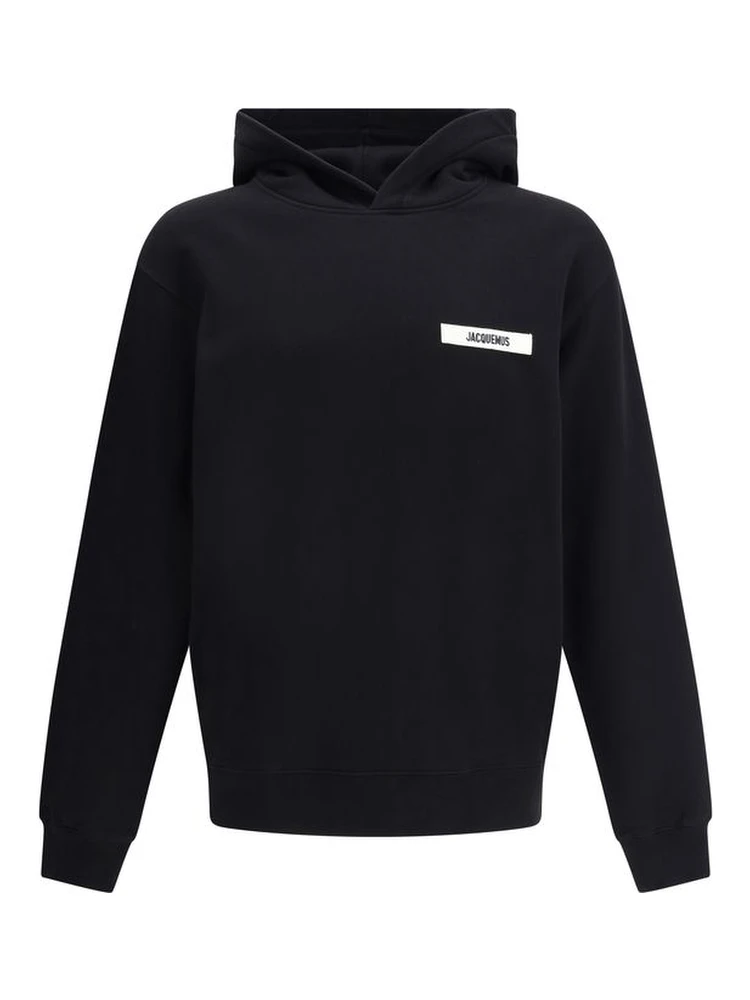 Black Cotton Sweatshirt