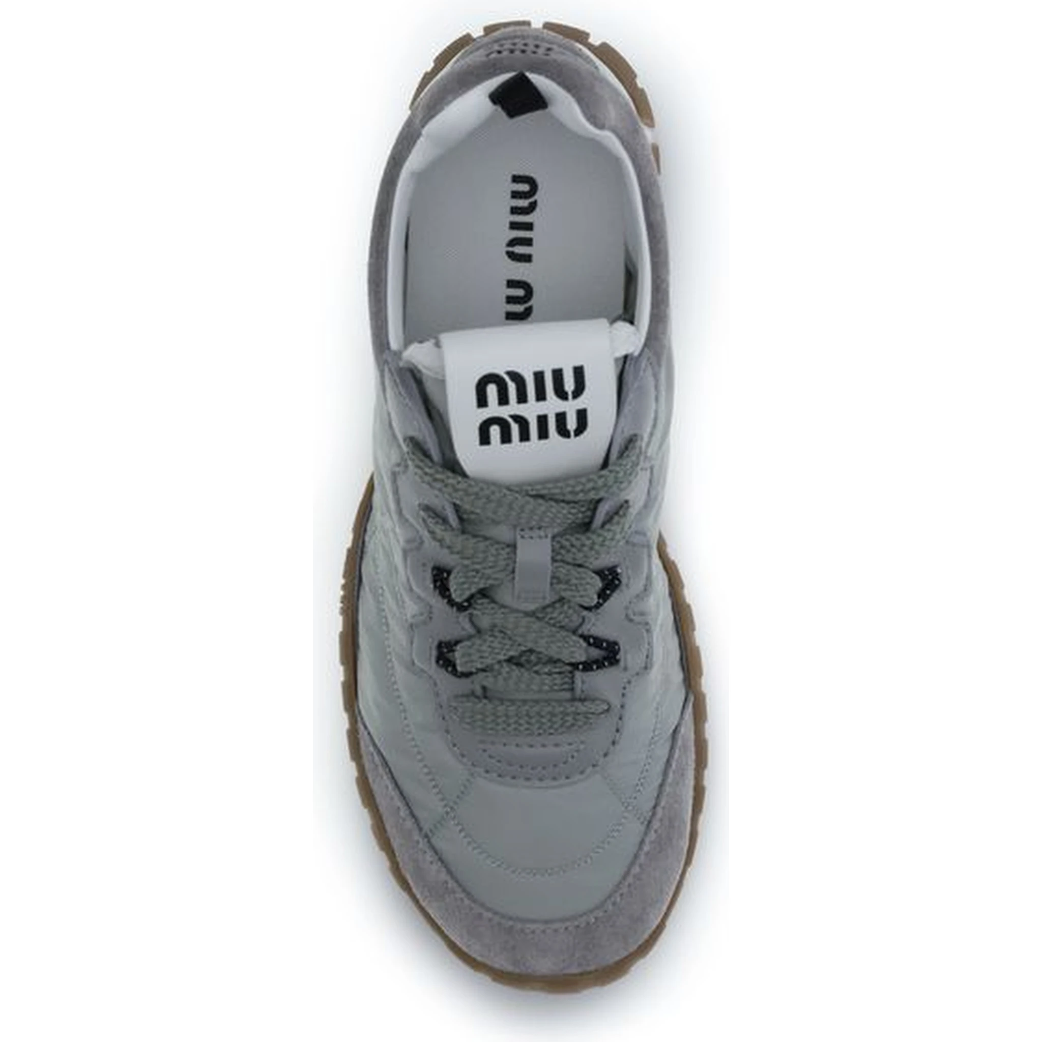 Gray Recycled Polyamide Athletic Sneakers