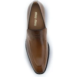 Brown Calf Leather Bos Taurus Slip-On Loafers