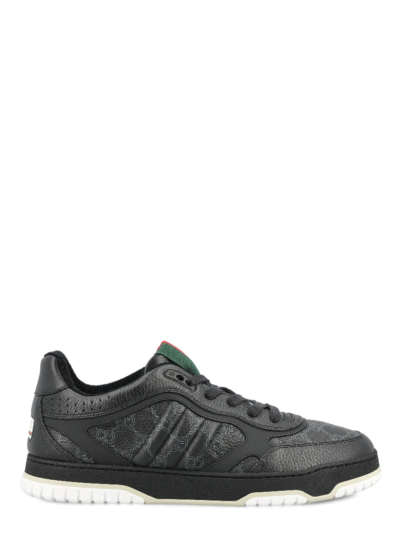 Re-Web sneakers in black pebbled leather