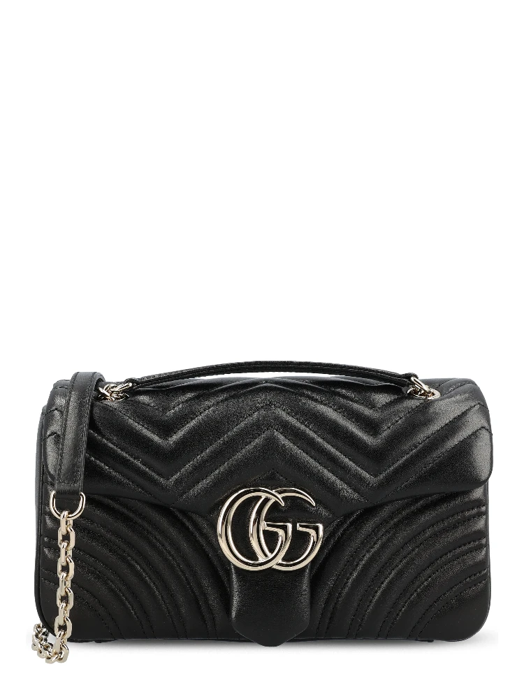 GG Marmont matelassé chevron leather shoulder bag