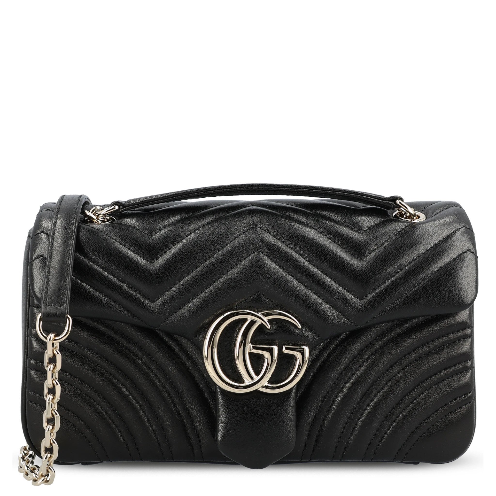 GG Marmont matelassé chevron leather shoulder bag