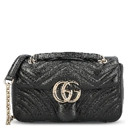 GG Marmont quilted black leather shoulder bag
