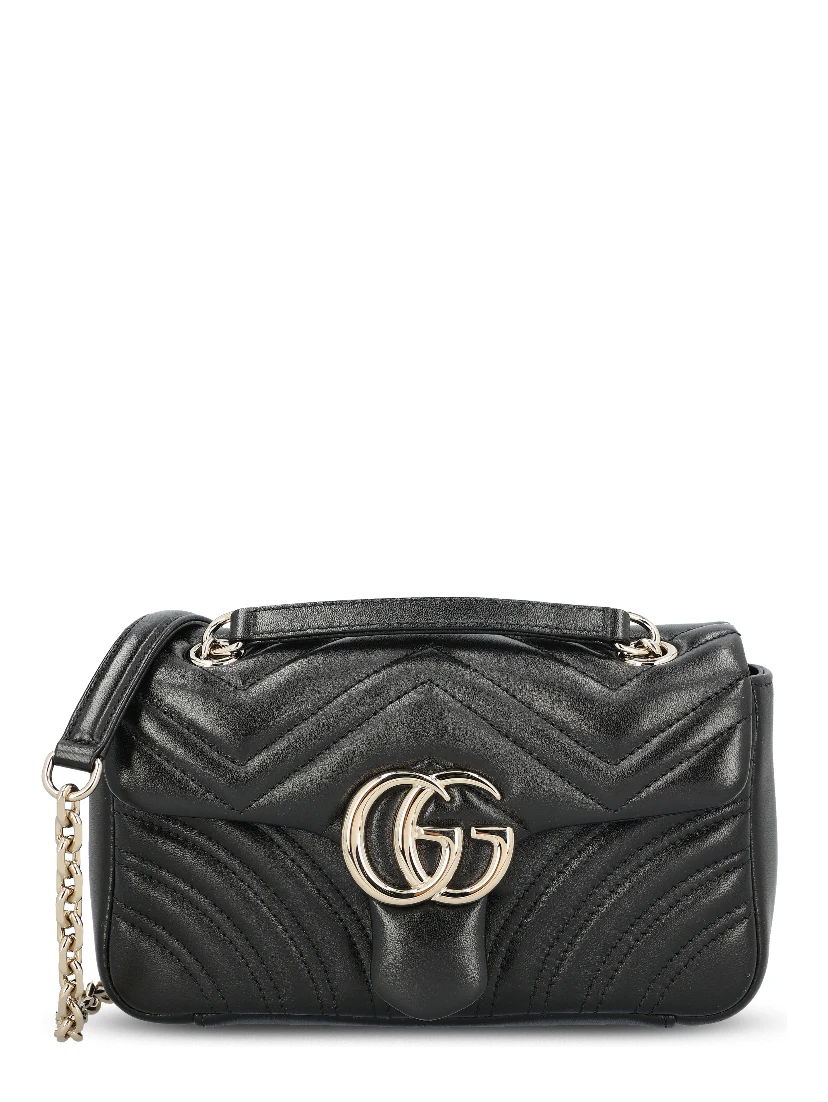GG Marmont quilted black leather shoulder bag
