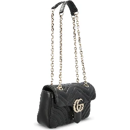 GG Marmont quilted black leather shoulder bag