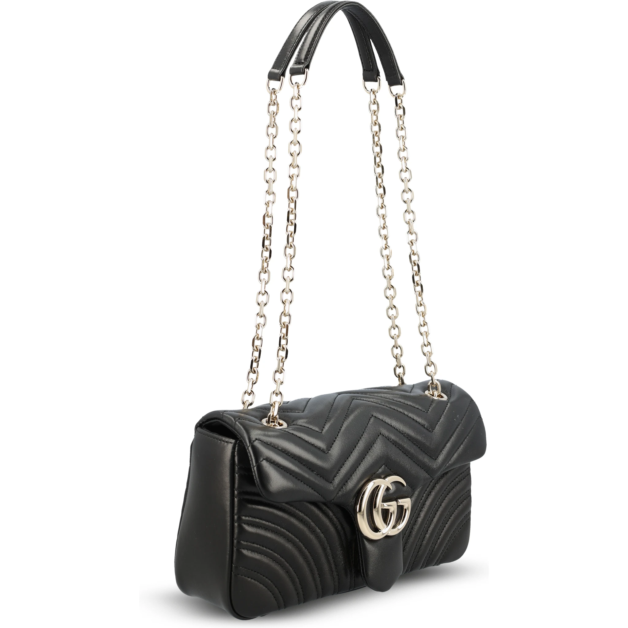 GG Marmont matelassé chevron leather shoulder bag