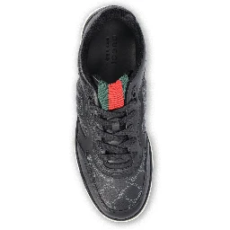Re-Web sneakers in black pebbled leather