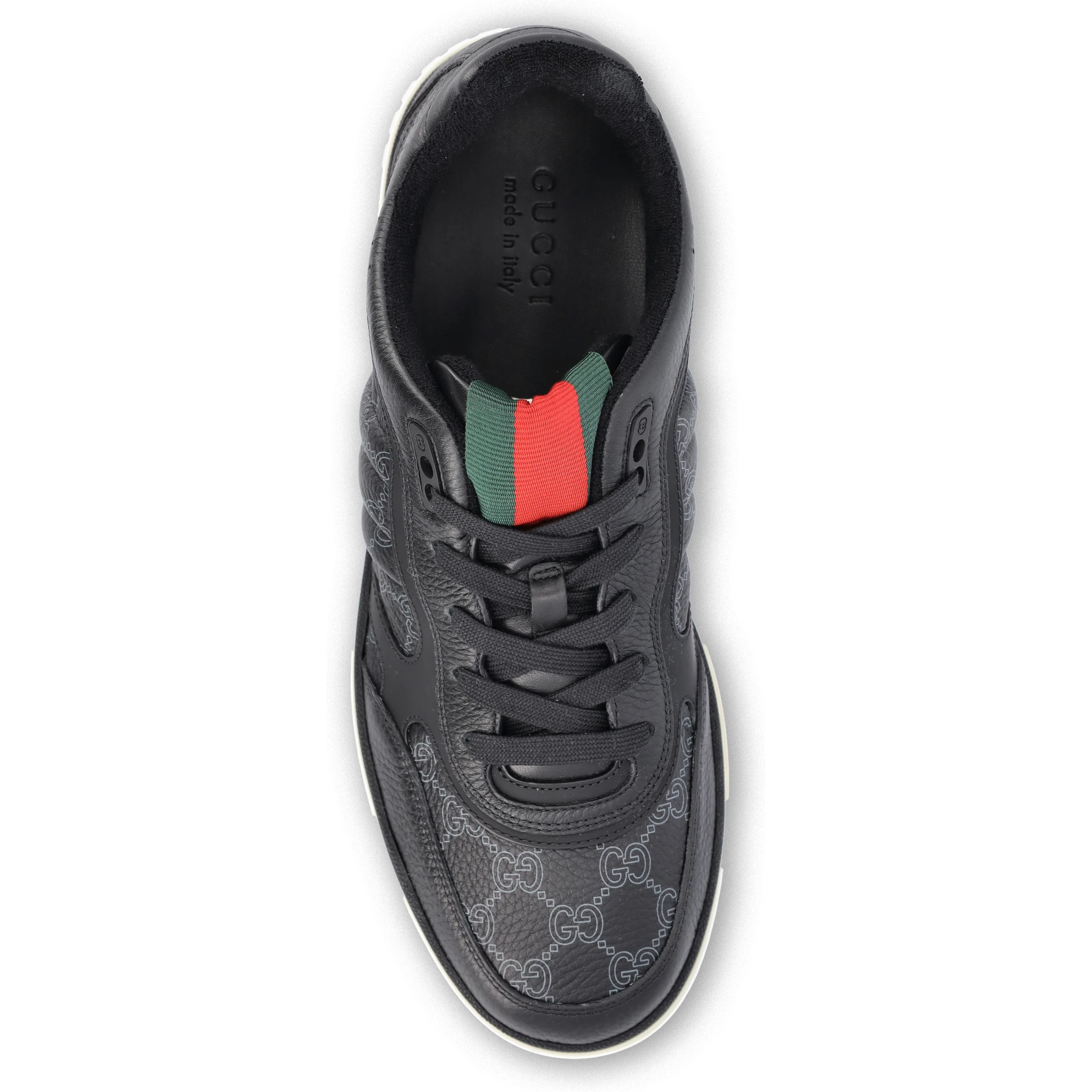 Re-Web sneakers in black pebbled leather