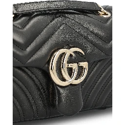GG Marmont quilted black leather shoulder bag
