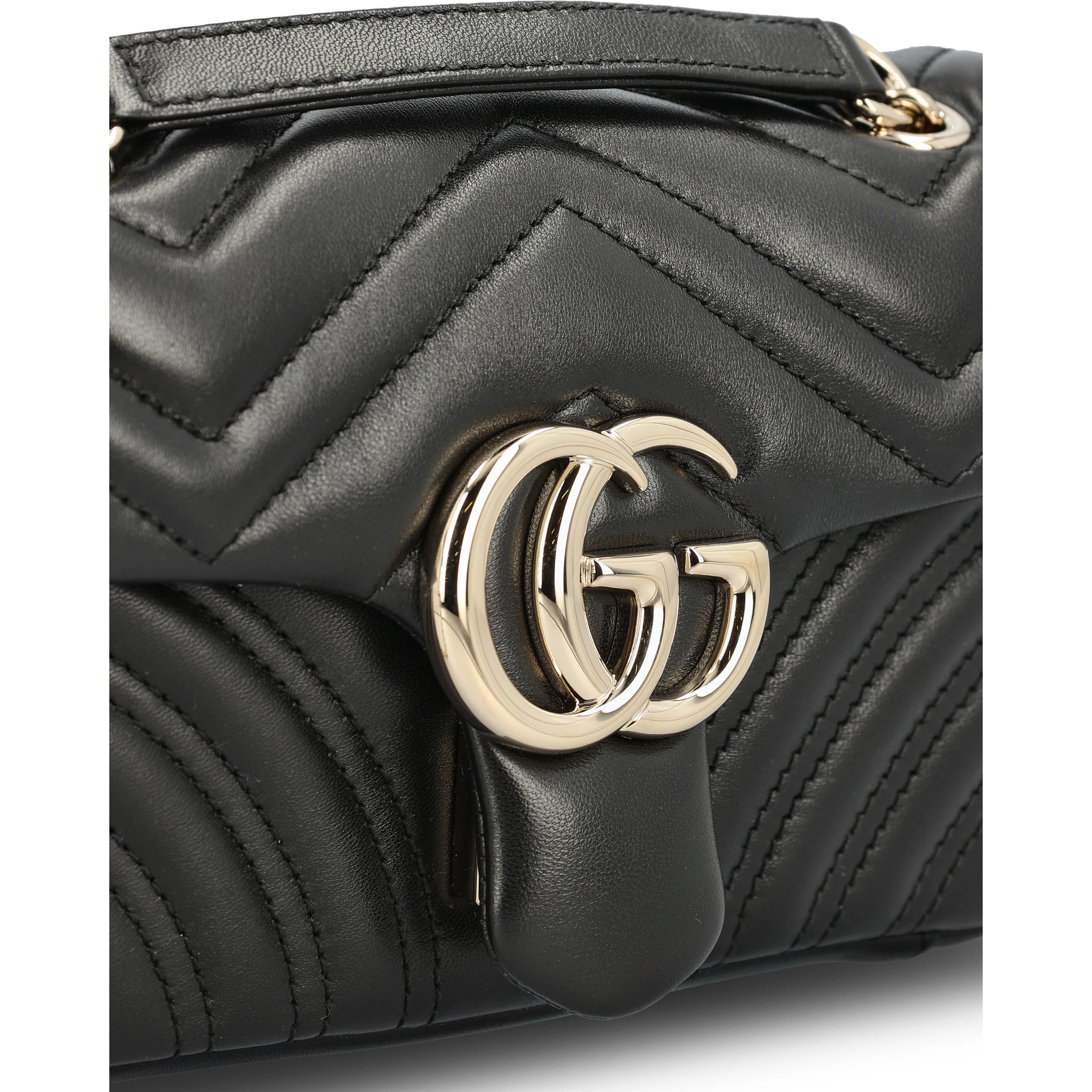 GG Marmont quilted black leather shoulder bag