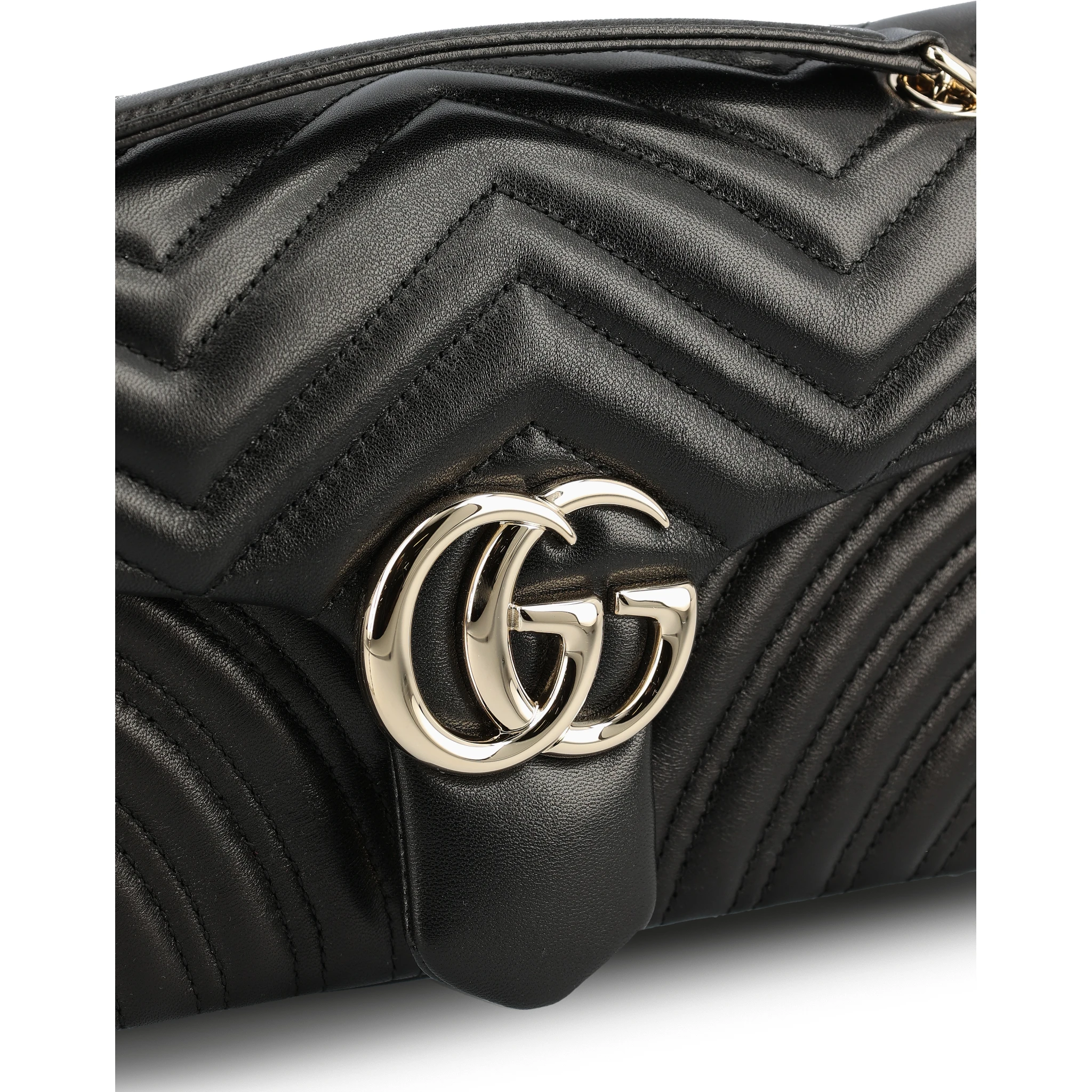 GG Marmont matelassé chevron leather shoulder bag