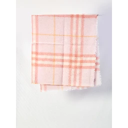 Wide wool Check scarf