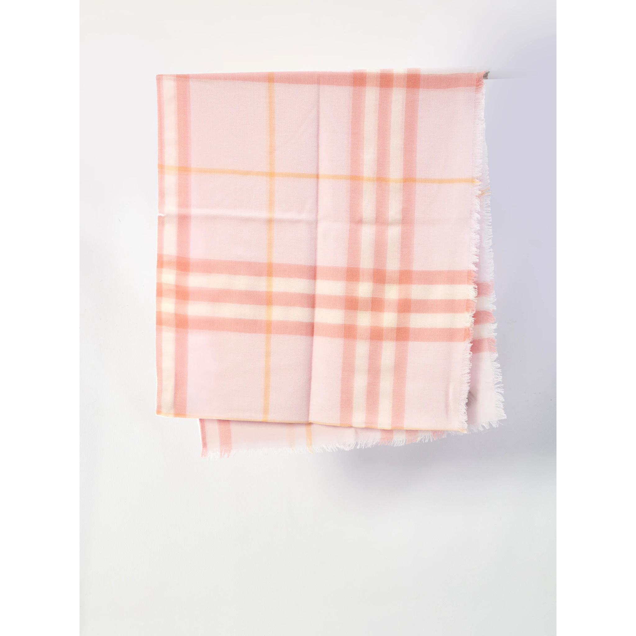 Wide wool Check scarf