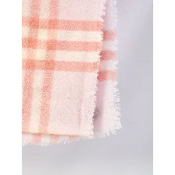 Wide wool Check scarf