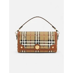 Note small check top-handle bag