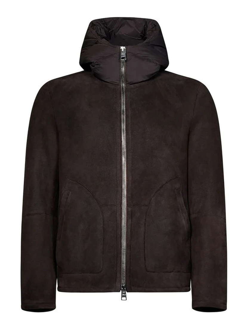 Brown Lambskin Shell Jacket