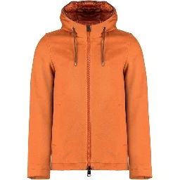 Orange Cashmere Full-Length Jacket