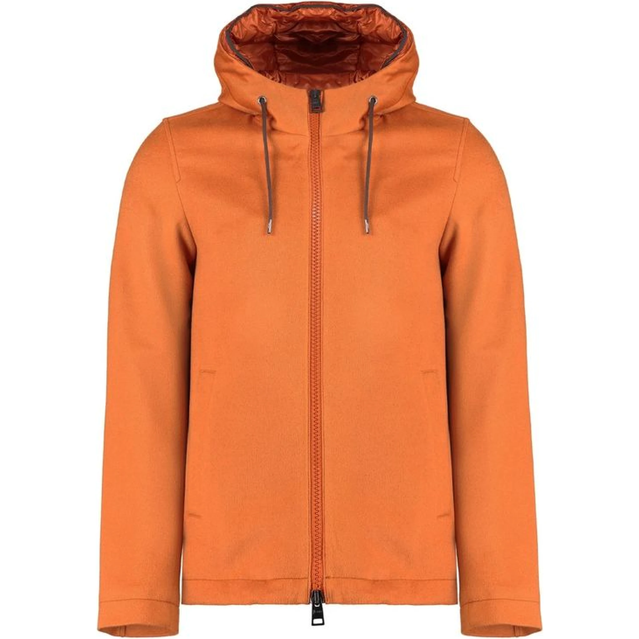 Orange Cashmere Full-Length Jacket