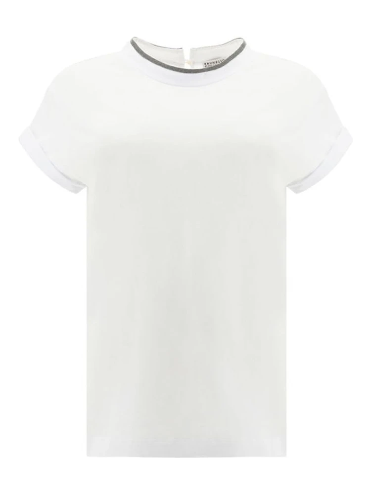 White Elastane T-Shirt