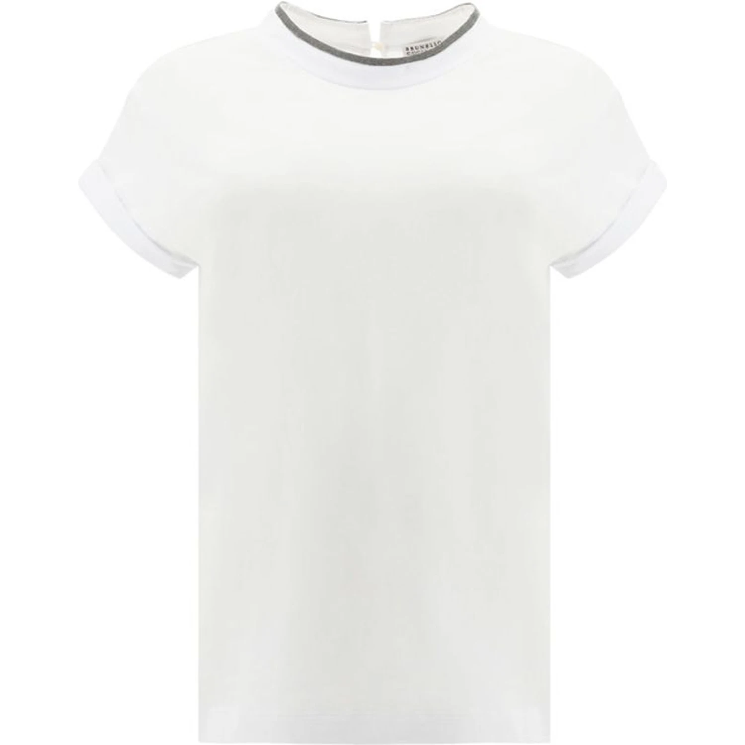 White Elastane T-Shirt