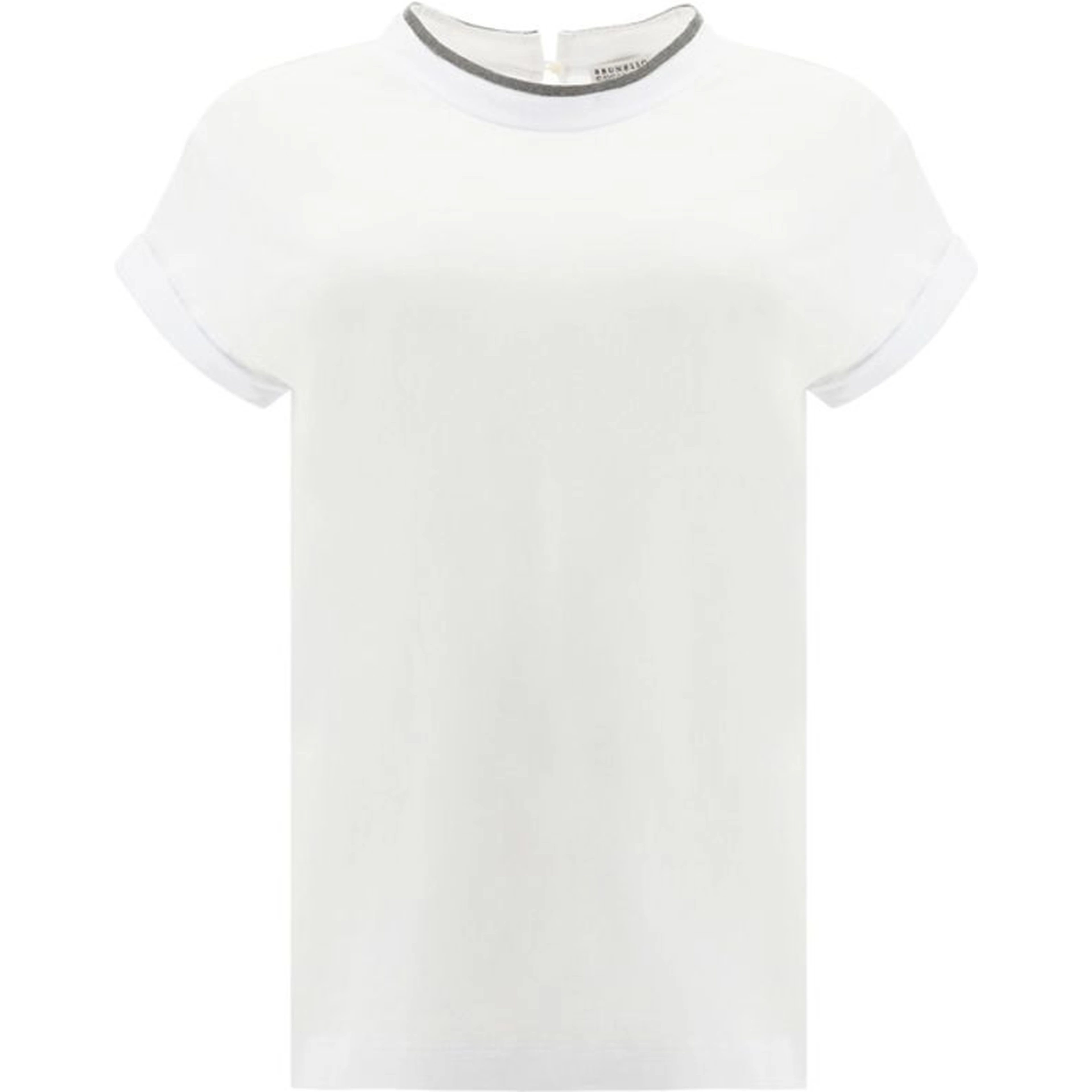White Elastane T-Shirt