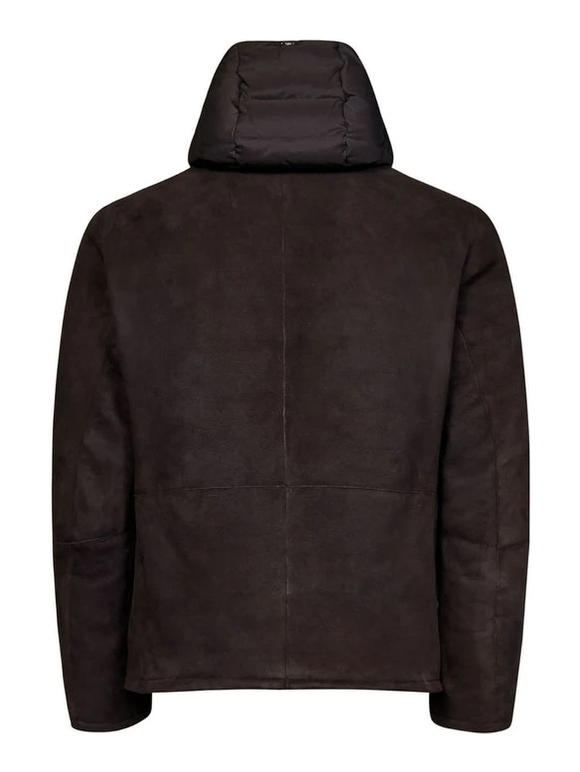 Brown Lambskin Shell Jacket