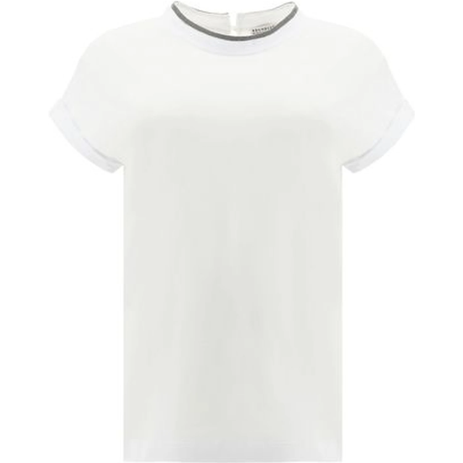 White Elastane T-Shirt