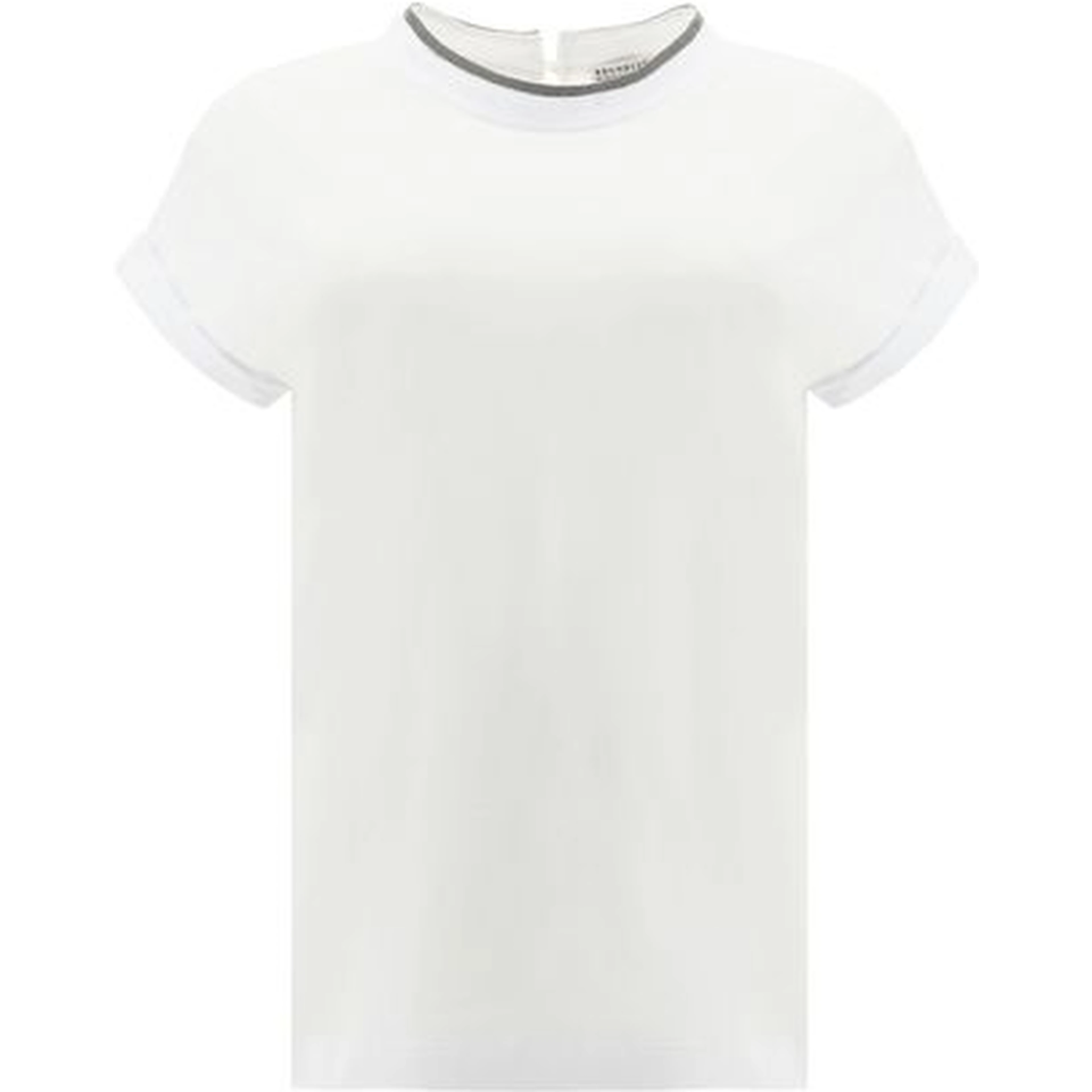 White Elastane T-Shirt