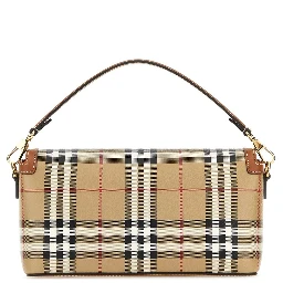 Note small check top-handle bag