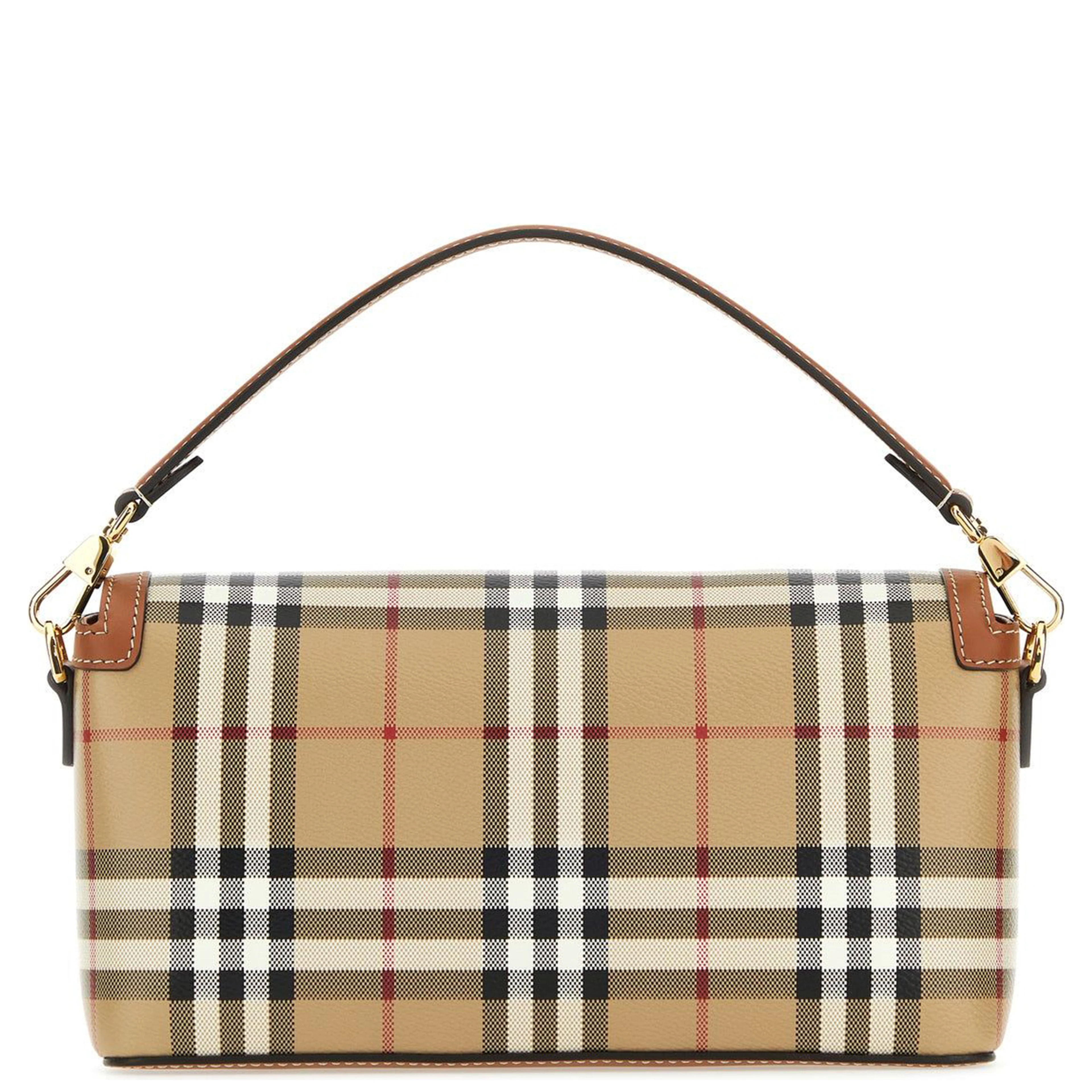 Note small check top-handle bag