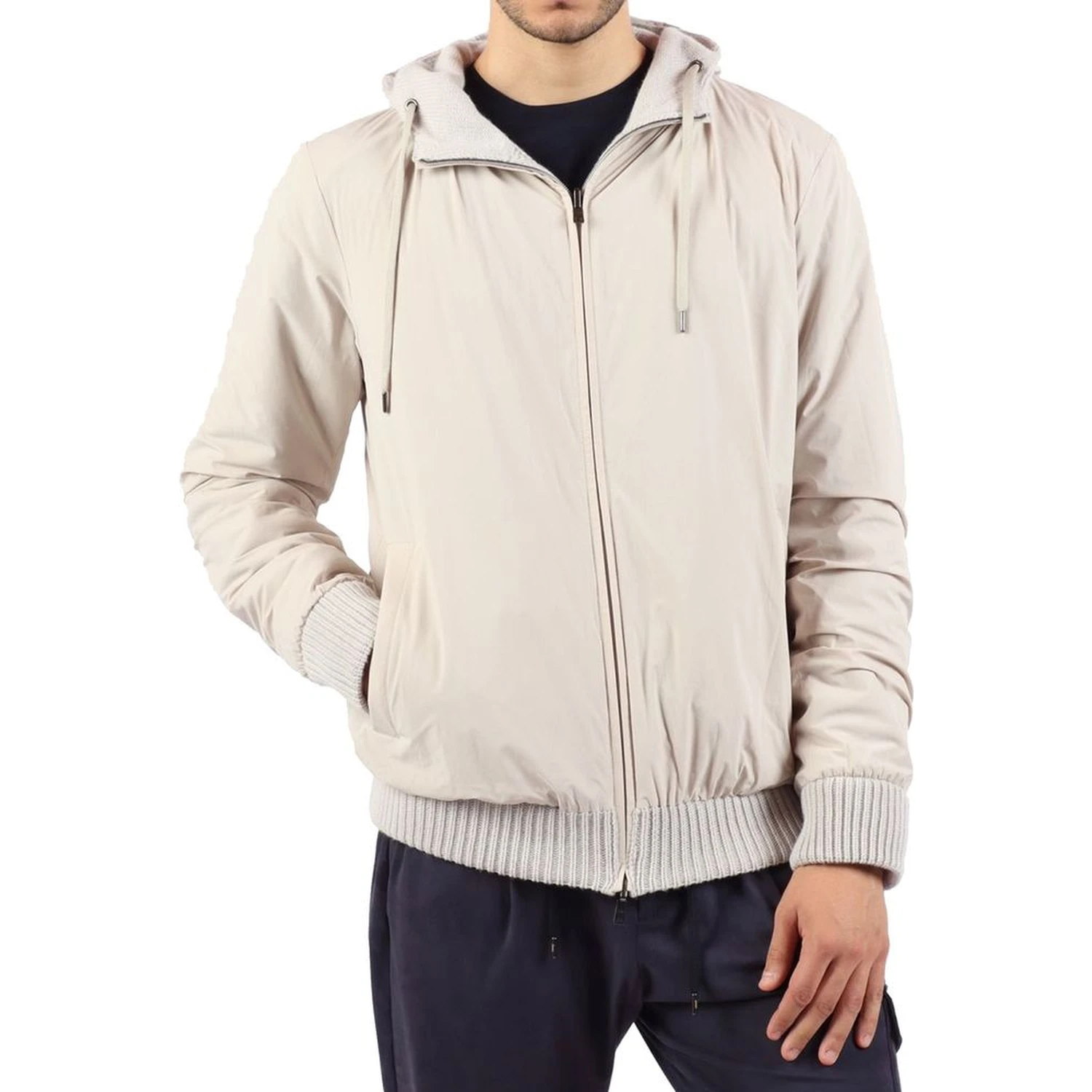 Gray Wool Bomber