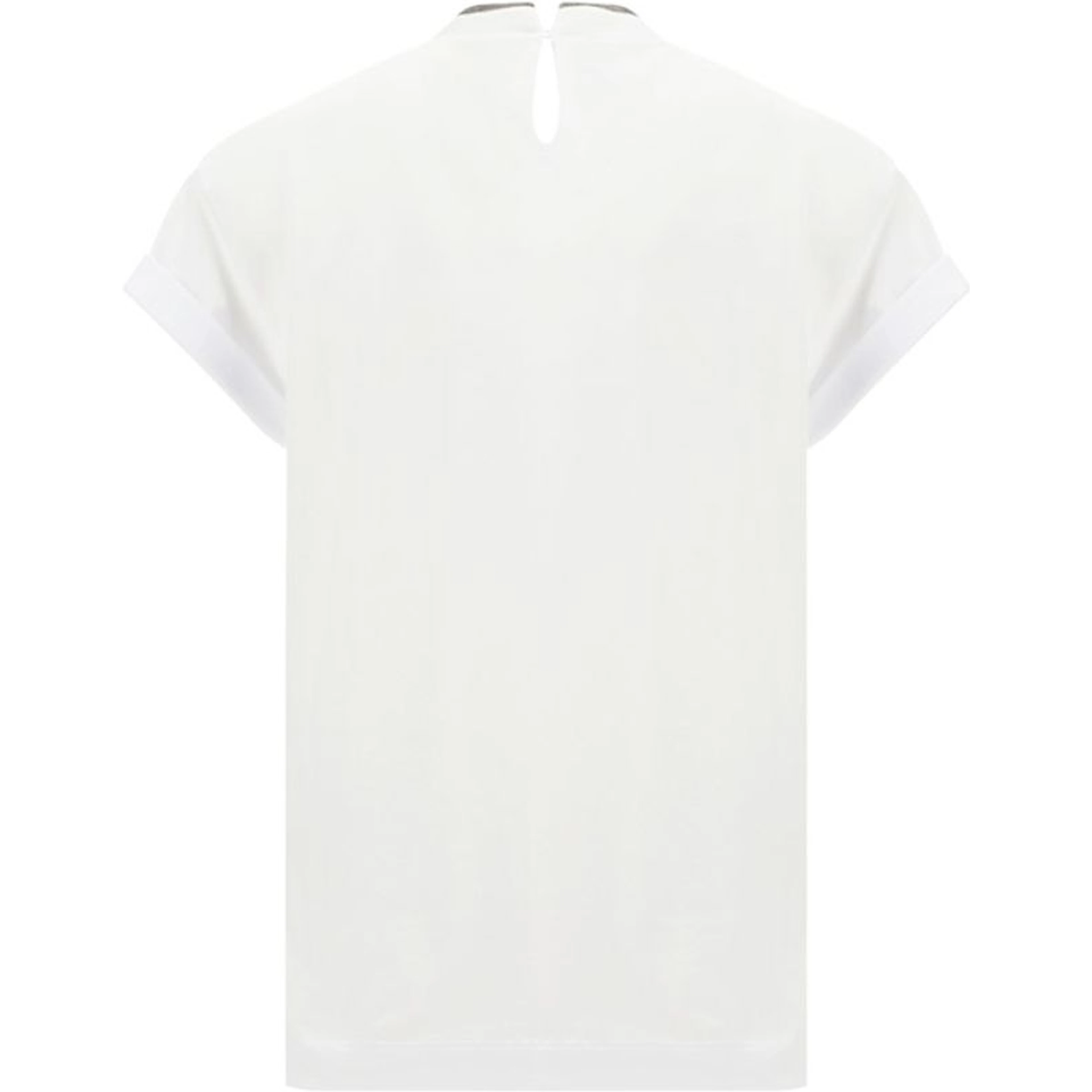 White Elastane T-Shirt
