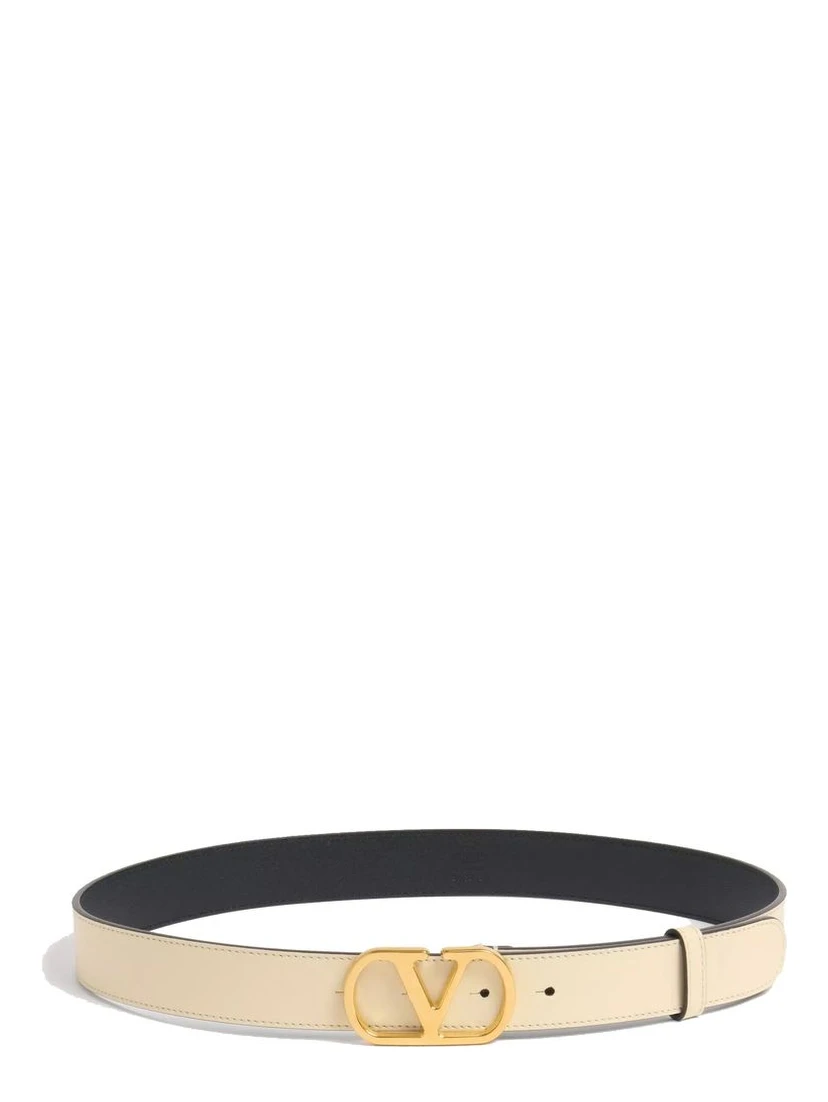 White Calfskin Regular Belt