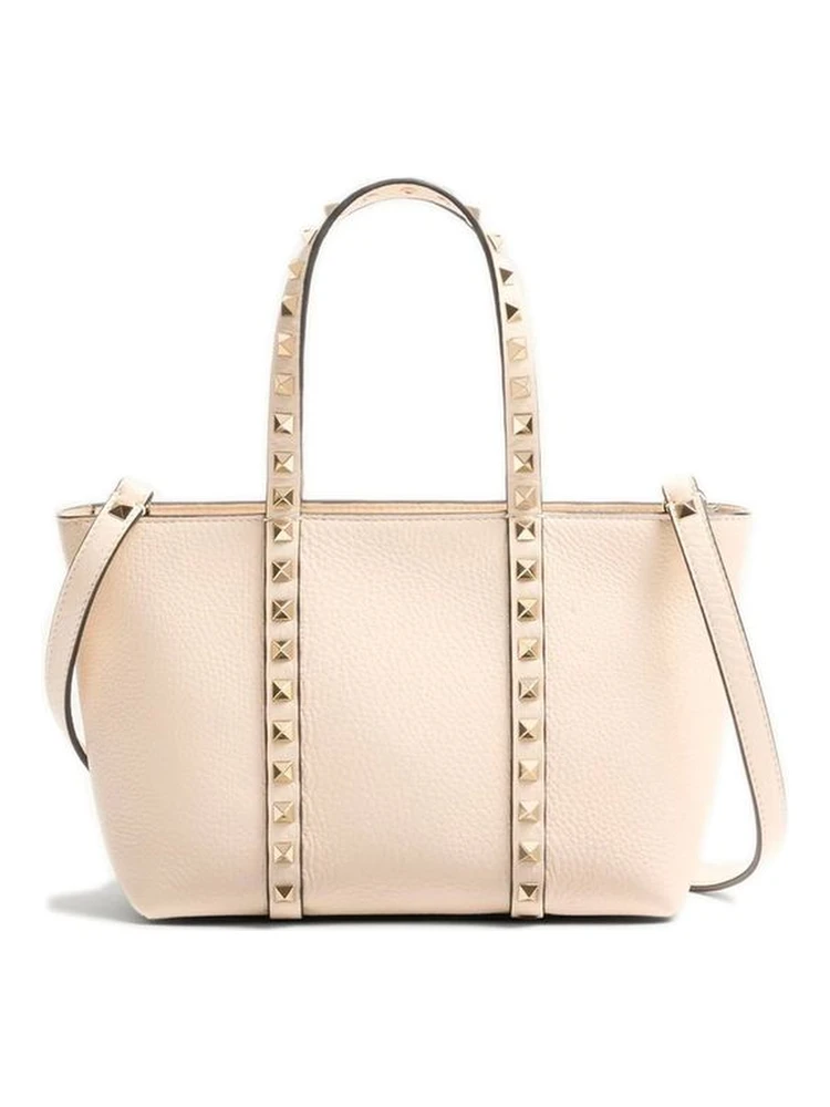 Beige Calfskin Tote Bag