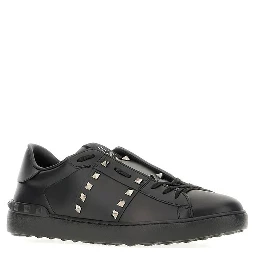Black Leather Sneakers
