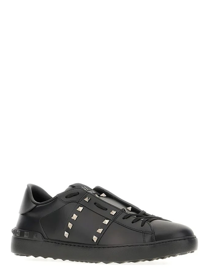 Black Leather Sneakers