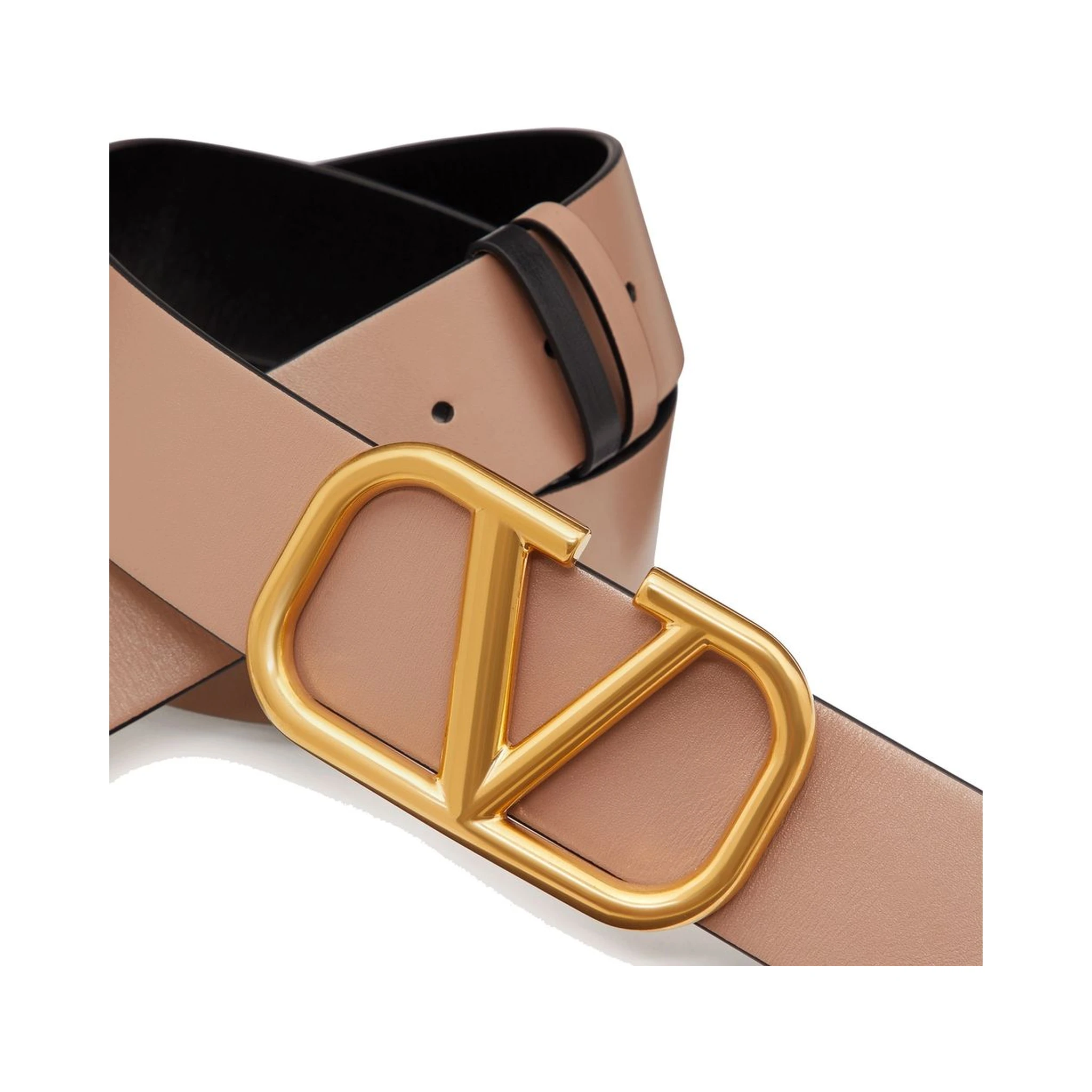 Beige Leather Regular Belt