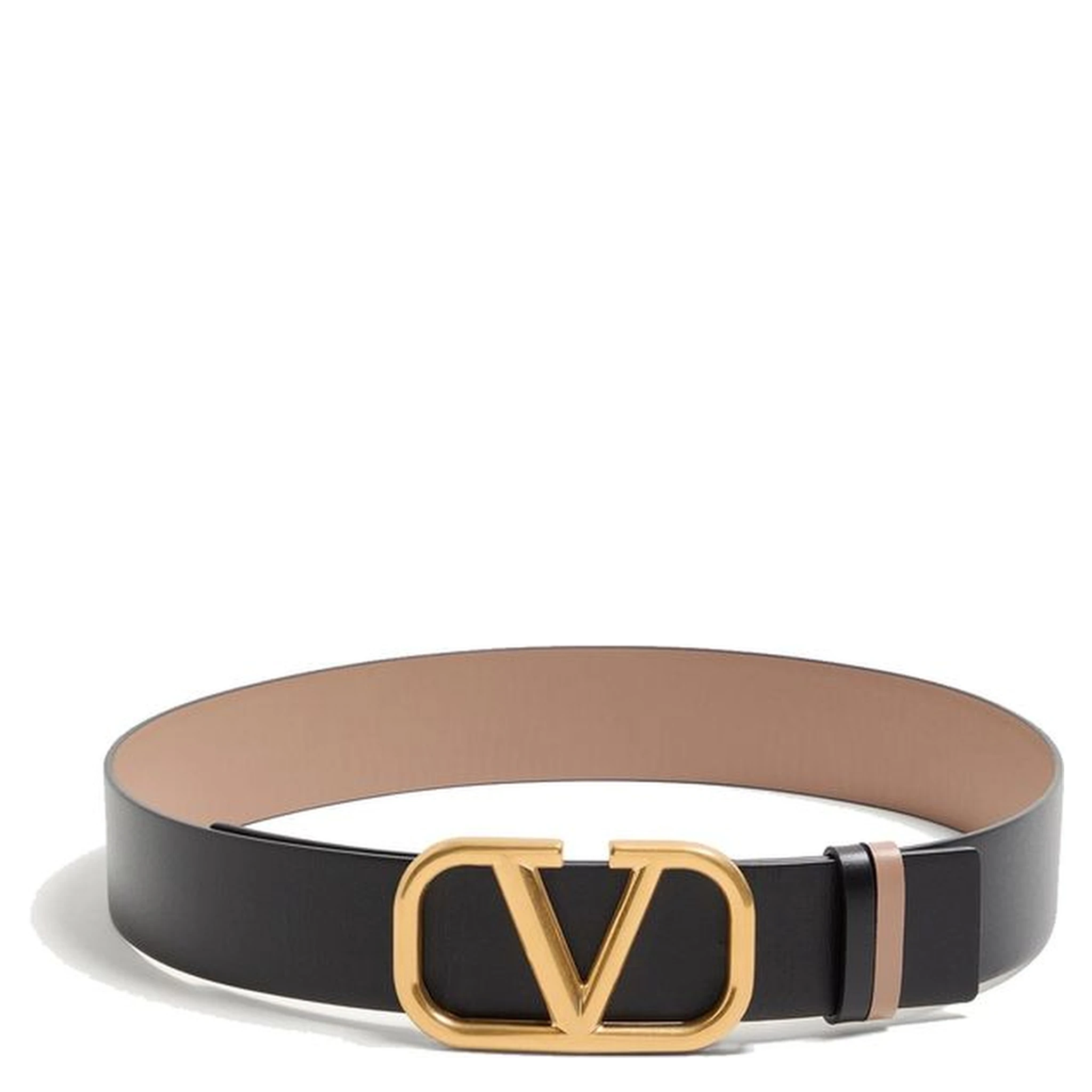 Beige Leather Regular Belt