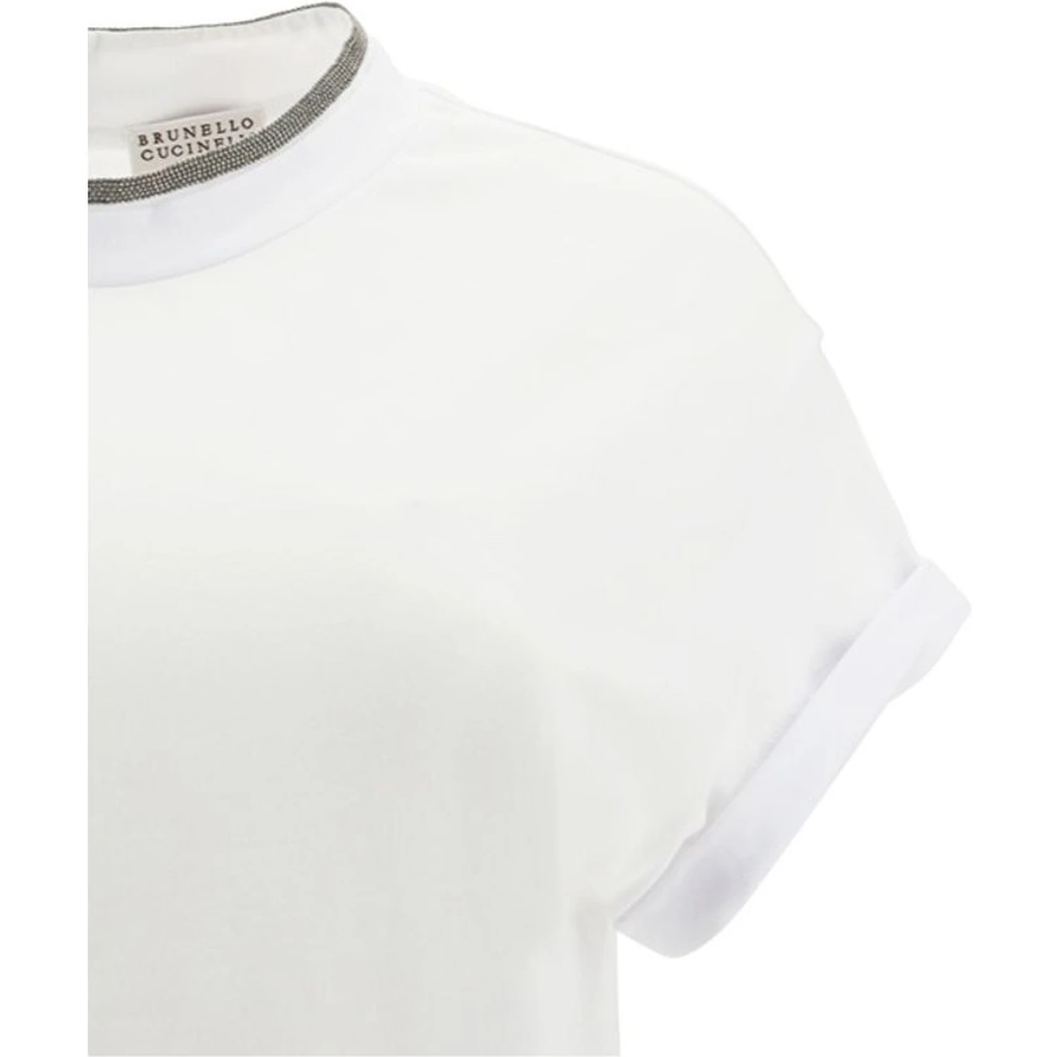 White Elastane T-Shirt