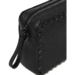 Black Calfskin Shoulder Bag
