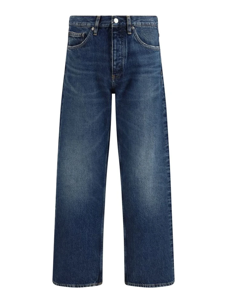 Blue Cotton Relaxed Fit Jeans