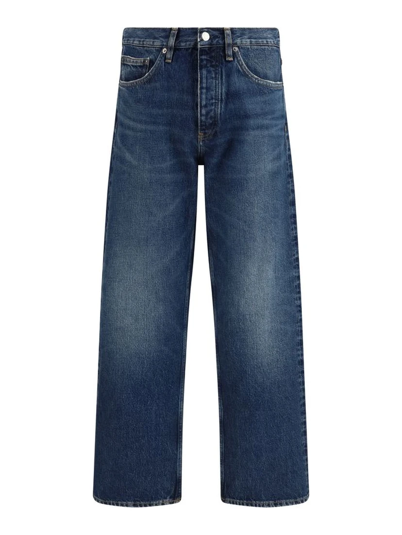 Blue Cotton Relaxed Fit Jeans