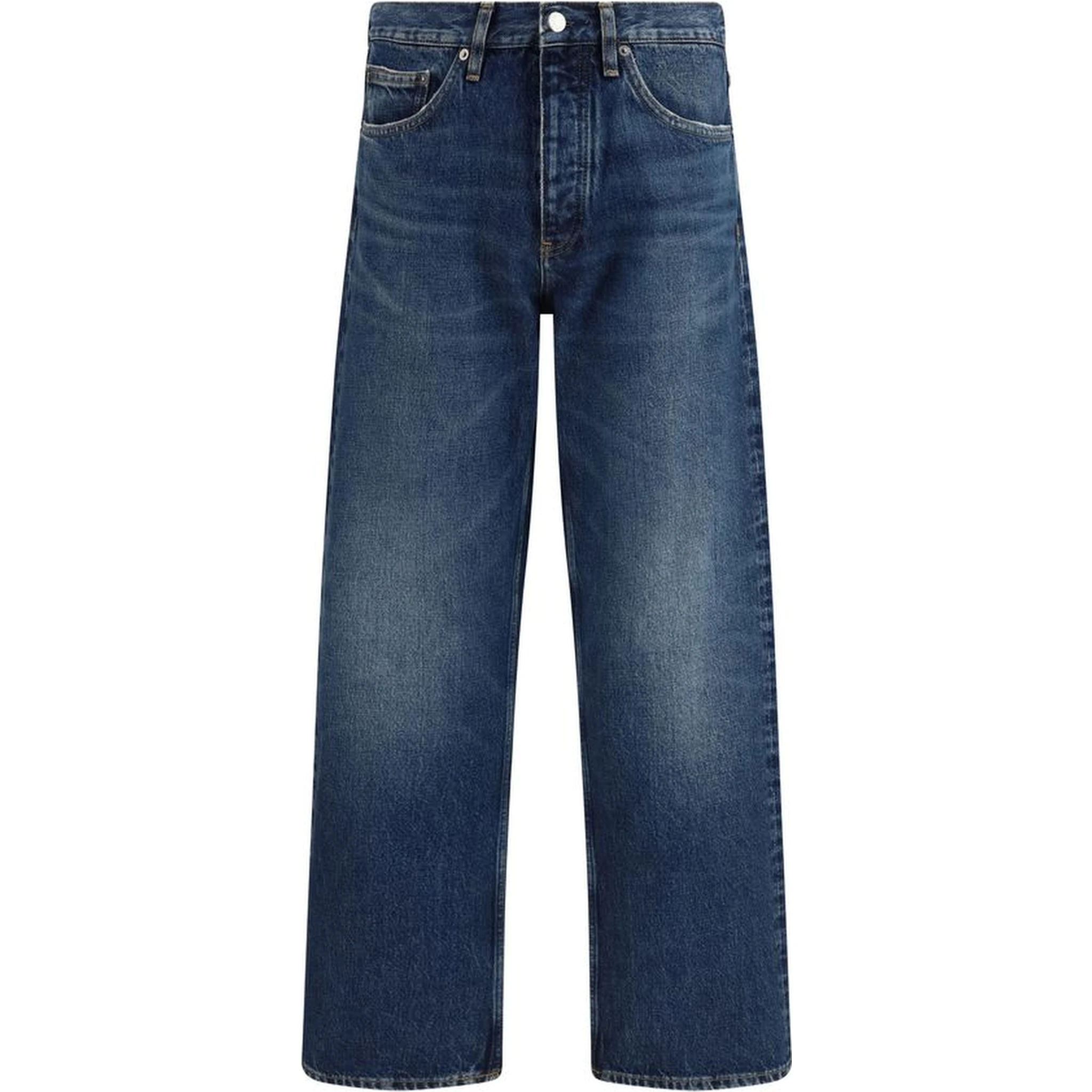 Blue Cotton Relaxed Fit Jeans