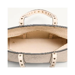 Beige Calfskin Tote Bag